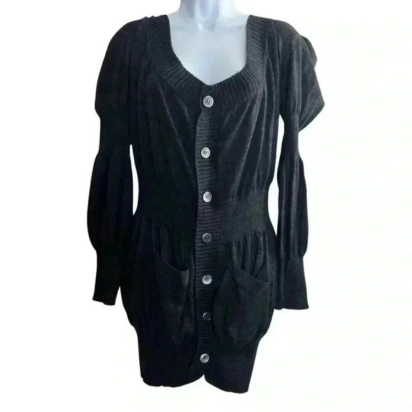 Junya Watanabe Comme des Garçons Puff Sleeve Wool Cardigan – Rare Made in Japan